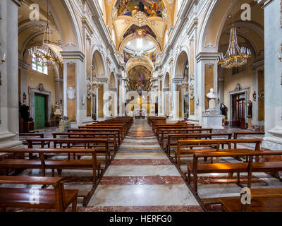 Interieur der Kirche St. Francis Borgia, Catania, Sizilien, Italien Stockfoto