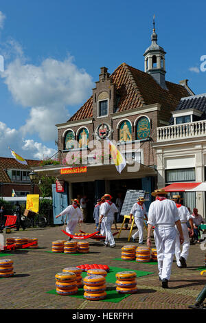 Käse-Markt, Edam, Edam-Volendam, Noord-Holland, Niederlande Stockfoto