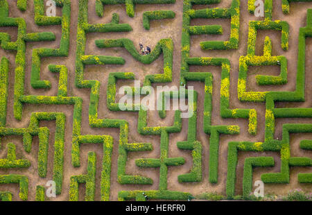 Luftbild, Irrgarten, Labyrinth, Bollewick, Mecklenburg-Western Pomerania, Deutschland