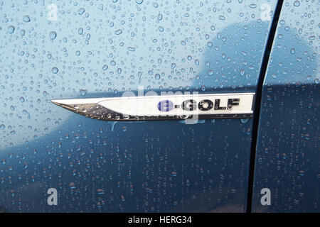 E-Golf, Volkswagen Elektroauto, Koblenz, Rheinland-Pfalz, Deutschland Stockfoto