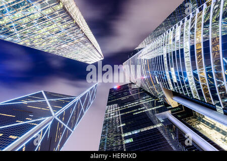 Hong Kong, China Stadtbild Perspektive. Stockfoto