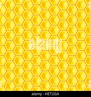 Waben, Vektor und Illustration von hellen goldenen Sechsecke Hintergrund Stock Vektor