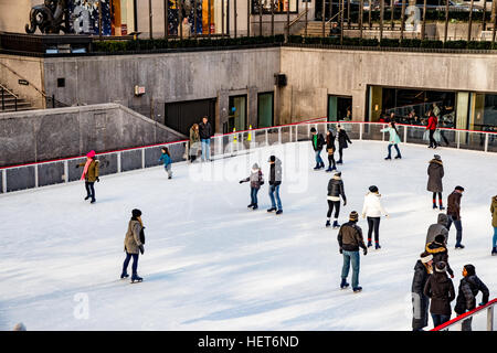 Rockefeller Center Skating Rink Stockfoto