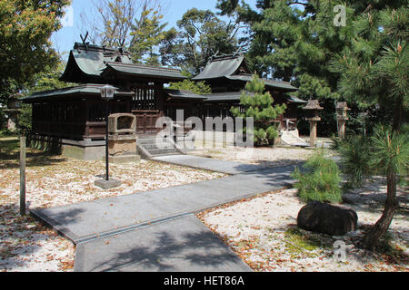 Pavillons in einem Shintoistische Tempel (Mefu-Schrein) in Matsue (Japan). Stockfoto