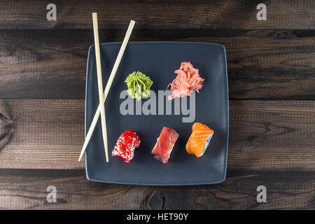 Sushi-Rollen set Stockfoto