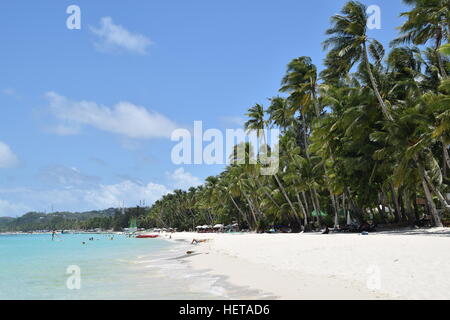 Weißer Strand, Abschnitt 3 auf der Insel Boracay, Philippinen Stockfoto