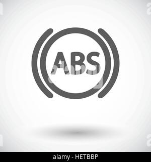 ABS. Single flache Symbol auf weißem Hintergrund. Vektor-Illustration. Stock Vektor