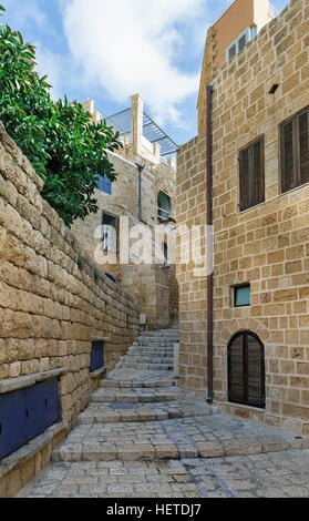 Alten Jaffa Straße in Israel Stockfoto