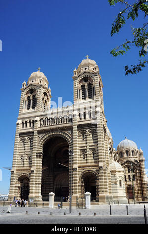 Marseille (Südost-Frankreich): Kathedrale von Marseille ("Cathédrale Sainte-Marie-Majeure de Marseille" oder "Cathédrale De La Major") Stockfoto