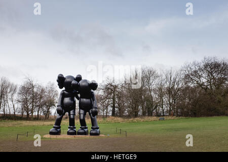 Bordkanonen Skulpturenausstellung in Yorkshire Sculpture Park Stockfoto