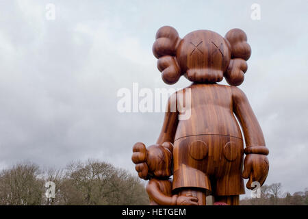 Bordkanonen Skulpturenausstellung in Yorkshire Sculpture Park Stockfoto