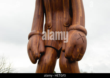 Bordkanonen Skulpturenausstellung in Yorkshire Sculpture Park Stockfoto