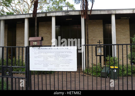 Unsere Lady Star Of Sea katholische Kirche, 44 Willoughby Street, Kirribilli auf Sydneys Lower North Shore. Stockfoto