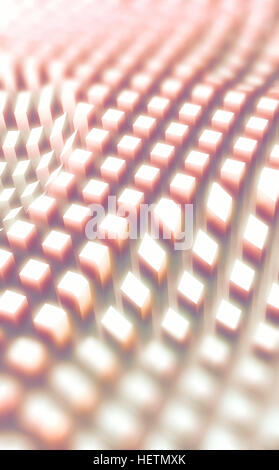 Vertikale abstrakte digitale Hintergrundmuster von bunten angeordneten Spalten, Oberfläche Diagramm, 3d Illustration mit flachen DOF Effekt des selektiven Fokus Stockfoto