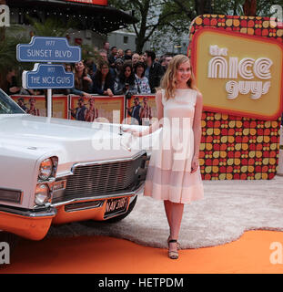 Angourie Rice besucht die netten Jungs - UK Filmpremiere Odeon Leicester Square in London Stockfoto