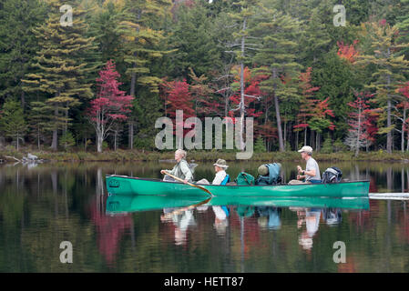 Kanufahren in der St. Regis Kanugebiet Adirondack State Park, New York. Stockfoto