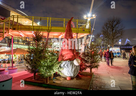 Festliche Display Southbank London UK Stockfoto