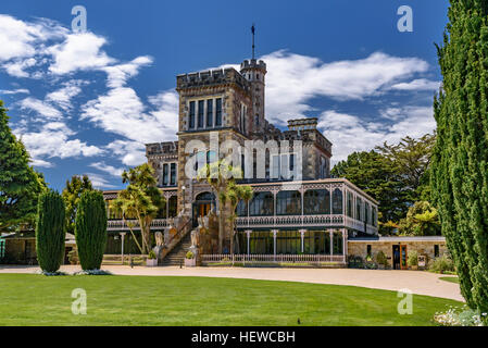 Larnach Castle & Gärten in Dunedin Otago Peninsula New Zealand Stockfoto