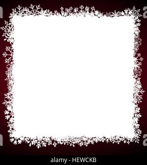Illustration-Winter-Platz Rahmen mit Schneeflocken - Vektor Stock Vektor