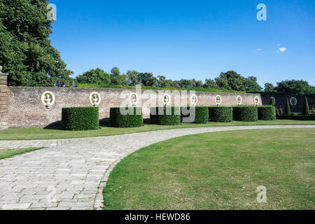 Der vordere Garten von Ham House, ein 17. Jahrhundert alten Haus im Besitz des National Trust in Richmond. Stockfoto