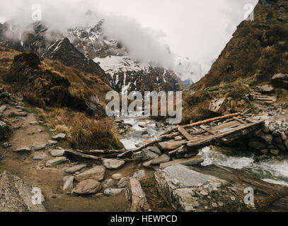 Chomrong Dorfgebiet, ABC Trek (Annapurna Base Camp Trek), Nepal Stockfoto