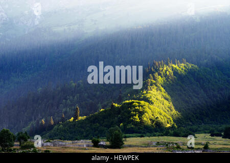 Mazeri Village Area, Caucasus, Svaneti, Georgia Stockfoto