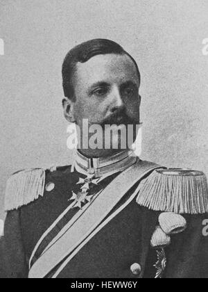 Friedrich, Prinz von Waldeck und Pyrmont, Friedrich Adolf Hermann Prinz Zu Waldeck Und Pyrmont, 20. Januar 1865 - 26. Mai 1946, letzte regierende Fürst von Waldeck und Pyrmont, Bild aus dem Jahr 1895, digital verbessert Stockfoto