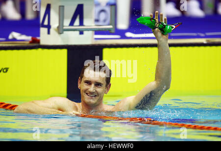 DURBAN, Südafrika, 12. April 2016 - Cameron Van Der Burgh im Jahr 2016 aquatische LANDESMEISTERSCHAFTEN SA 10-16 APRIL im Kings Park Swimming Pool im Stockfoto