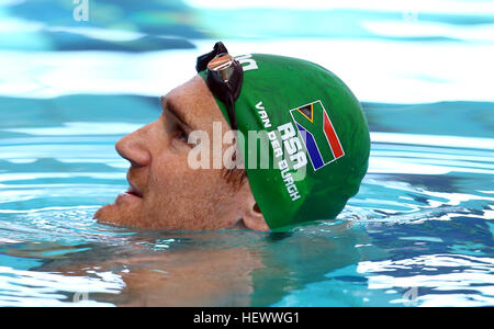 DURBAN, Südafrika, 12. April 2016 - Cameron Van Der Burgh im Jahr 2016 aquatische LANDESMEISTERSCHAFTEN SA 10-16 APRIL im Kings Park Swimming Pool im Stockfoto