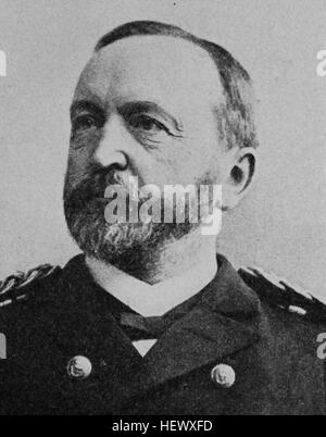 Friedrich von Hollmann, 19. Januar 1842 - 21. Januar 1913, war ein Admiral der kaiserlichen Marine, Kaiserliche Marine, und Sekretär der deutschen Kaiserlichen Marine Büro unter Kaiser Wilhelm II., Bild aus dem Jahr 1895, digital verbessert Stockfoto