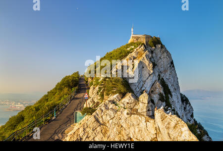 Der Felsen von Gibraltar, ein britisches Überseegebiet Stockfoto