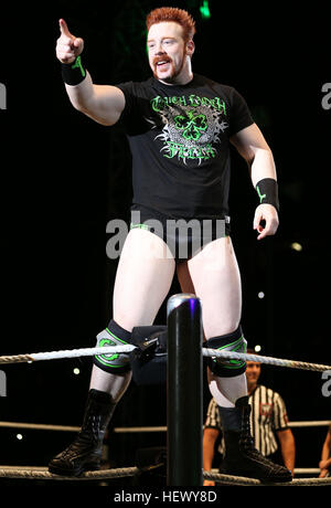 DURBAN, Südafrika - 01. AUGUST: Sheamus während der WWE World Tour 2013 im Westridge Park Stadium am 1. August 2013 in Durban, Südafrika. (Foto Stockfoto