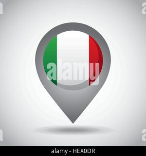 Mexiko-Landesflagge pin-Symbol auf weißem Hintergrund. farbenfrohes Design. Vektor-illustration Stock Vektor