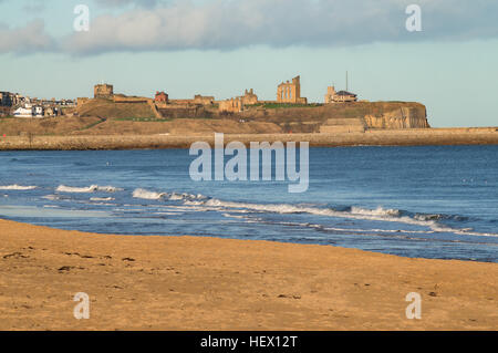 Tynemouth Castle und Priorat von South Shields, Tyneside, England, Großbritannien Stockfoto