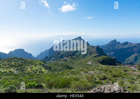 Natur in der Nähe von Masca Dorf, Teneriffa - Berge und Atlantik Stockfoto