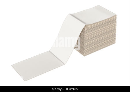 Papier Stapeln viele Büro sauber leer. 3D illustration Stockfoto
