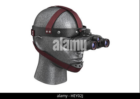 Night Vision Gerät schwarz optische. 3D-Rendering Stockfoto