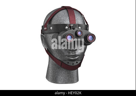 Night Vision Equipment Soldat trägt. 3D-Rendering Stockfoto