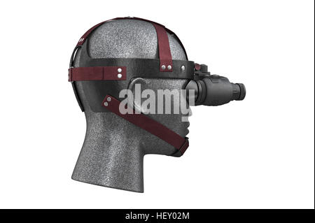 Night Vision militärische Professional mit dem Ziel. 3D-Rendering Stockfoto