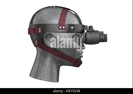 Militärischen Kampf Nachtsichtgeräte, Seitenansicht. 3D-Rendering Stockfoto