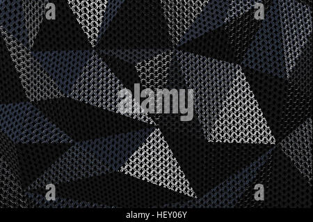 Metallische Kettenrüstung abstrakte geometrische Hintergrund Stockfoto