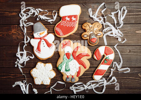 Hausgemachter Lebkuchen Weihnachtsplätzchen Stockfoto