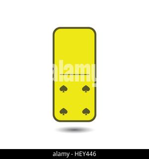 Domino Spaten. Null und vier auf dem isolierten Hintergrund. Moderne flach-Symbol, Business, Marketing, Internet-Konzept. Modische einfaches Symbol Vektor für Stock Vektor