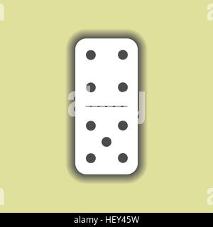 Domino weiß. vier und fünf auf isolierte Hintergrund. Moderne flach-Symbol, Business, Marketing, Internet-Konzept. Modische einfaches Symbol Vektor für web Stock Vektor