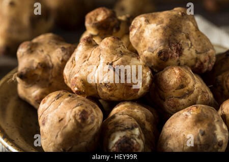 Rohe Bio Topinambur Sunchokes Ready to Cook Stockfoto