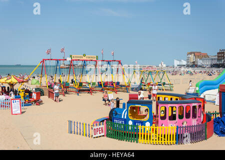 Kinder Ecke Spielplatz auf Margate Beach, Margate, Kent, England, Großbritannien Stockfoto