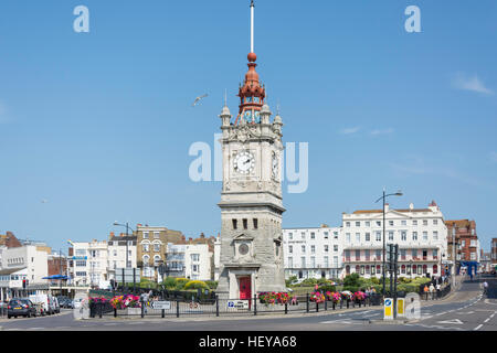 Margate Uhrturm, Marine Drive, Margate, Kent, England, Vereinigtes Königreich Stockfoto