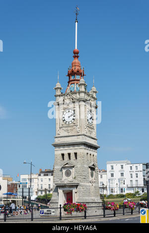 Margate Uhrturm, Marine Drive, Margate, Kent, England, Vereinigtes Königreich Stockfoto