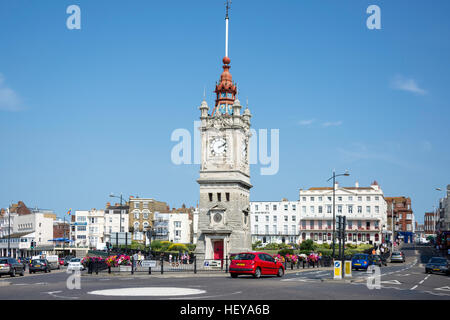 Margate Uhrturm, Marine Drive, Margate, Kent, England, Vereinigtes Königreich Stockfoto