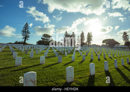 Fort Rosecrans National Cemetery. San Diego, Kalifornien. Stockfoto